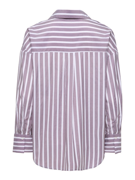 ONLY Striped Shirt in Burgundy