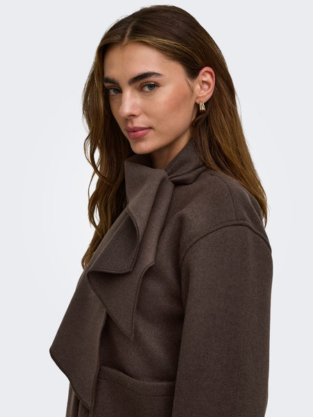 ONLY Scarf Jacket in Brown