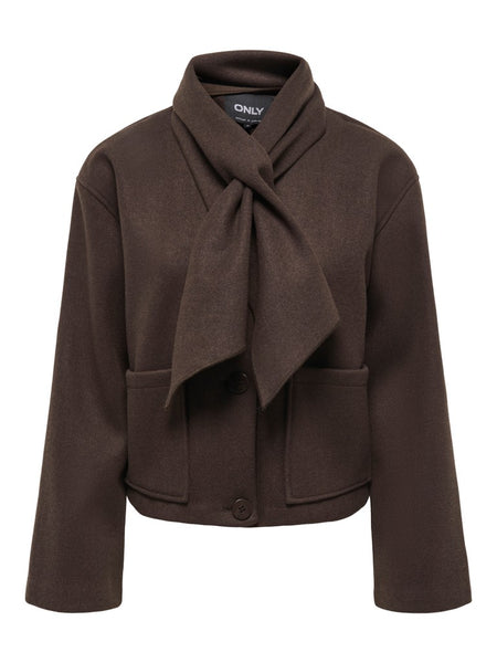ONLY Scarf Jacket in Brown
