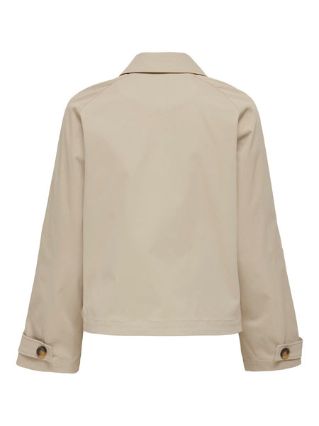 Only Short Trench Jacket in Taupe