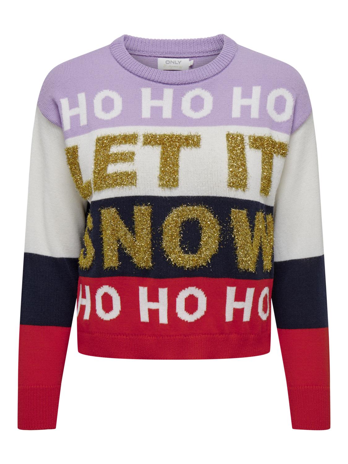 Only Striped Let It Snow Christmas Jumper
