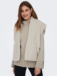 ONLY Teddy Waistcoat in Cream