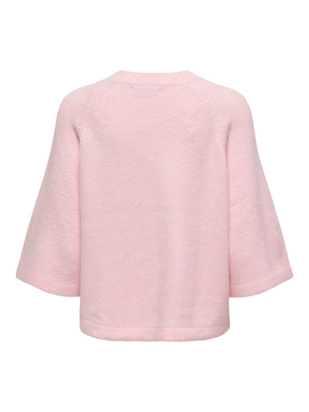 Only 3/4 Sleeve Knit Top in Pink