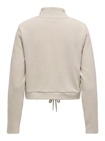 Only Half Zip Sweatshirt in Taupe