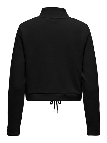 Only Half Zip Sweatshirt in Black