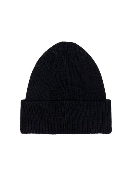 ONLY Embroidered Heart Beanie in Black