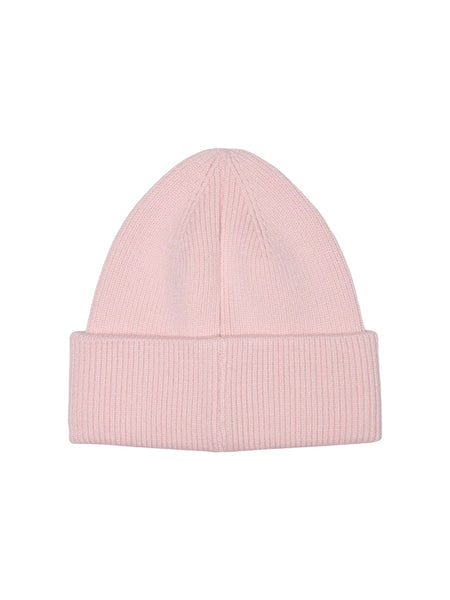 ONLY Embroidered Heart Beanie in Pink