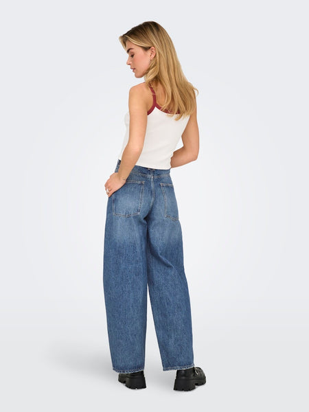 ONLY Barrel Jeans in Dark Blue