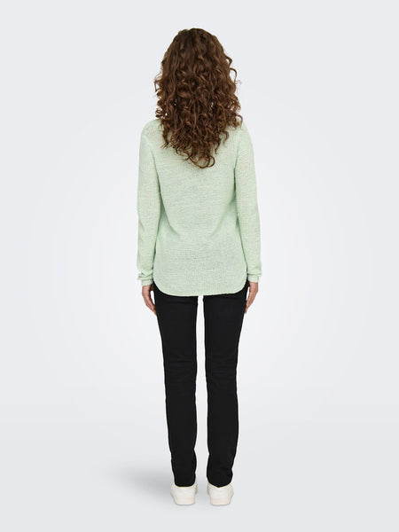 ONLY Long Sleeve Knitted Top in Green