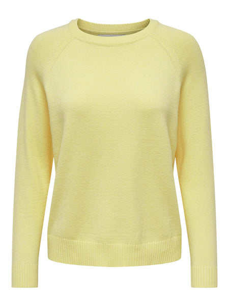 Only Knitted O-Neck Pullover in Yellow