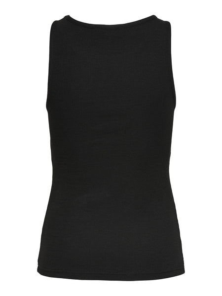 Only Ribbed Tank Top in Black