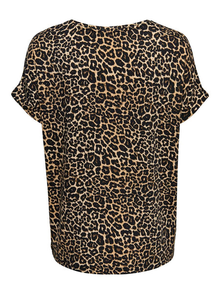 Only Leopard Print T-Shirt in Black