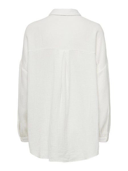 Only Oversized Cotton Shirt in White