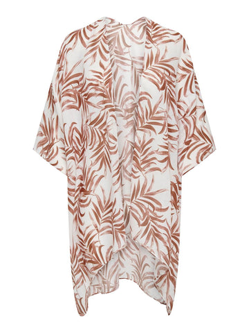 Only Printed Beach Cardigan in Brown