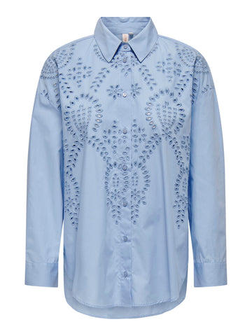 Only Embroidered Shirt in Blue