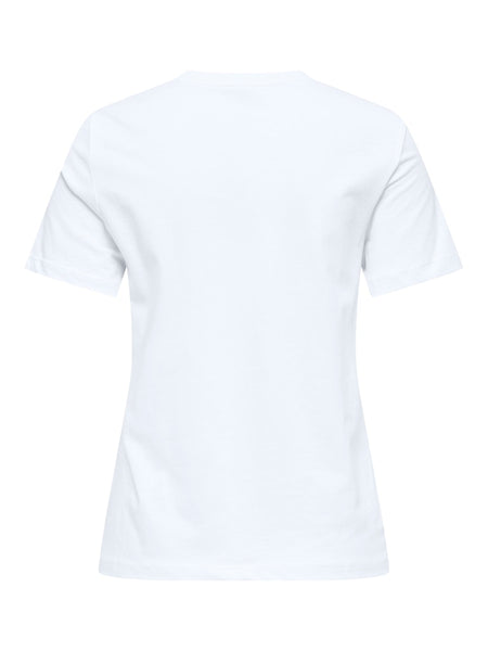 ONLY Embroidered Cherry T-Shirt in White