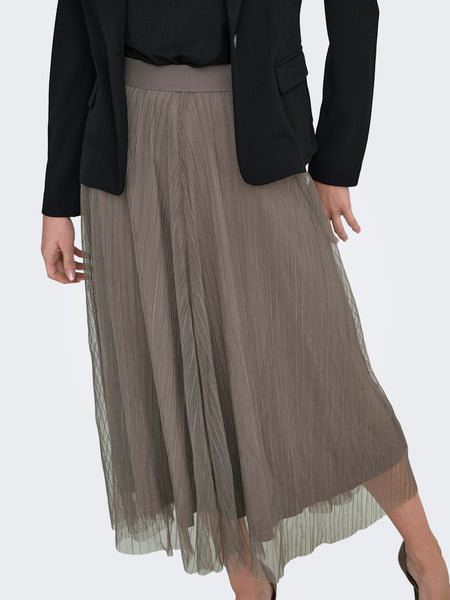 ONLY Net Skirt in Taupe
