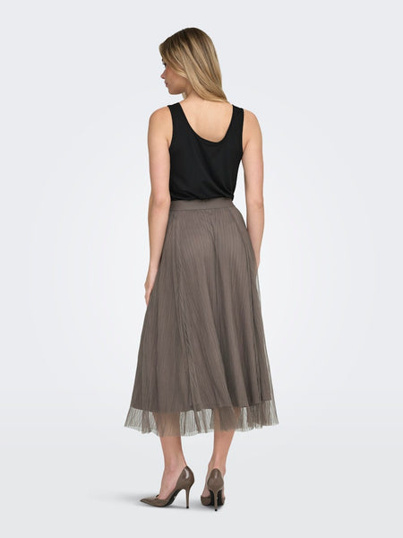 ONLY Net Skirt in Taupe
