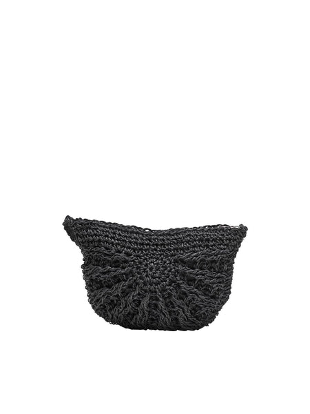 Only Straw Crossbody Bag in Black