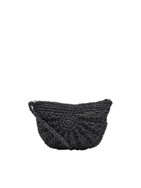 Only Straw Crossbody Bag in Black