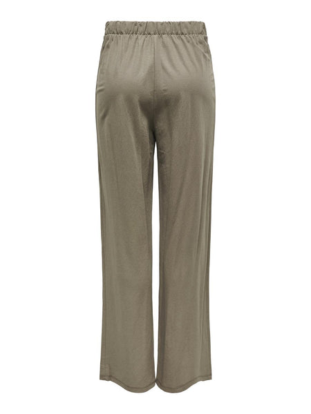 Only Straight Leg Trousers in Brown