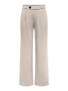 Only Button Detail Wide Leg Trousers in Cream