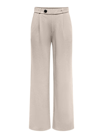 Only Button Detail Wide Leg Trousers in Cream