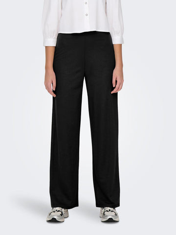 Only Straight Leg Trousers in Black