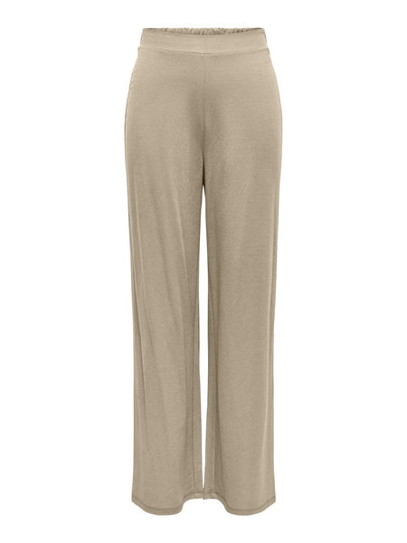 Only Straight Leg Trousers in Beige