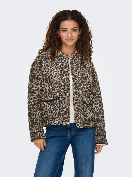 Only Leopard Print Quilted Jacket