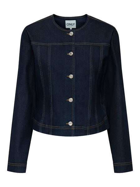 Only Tailored Denim Jacket in Dark Blue Denim