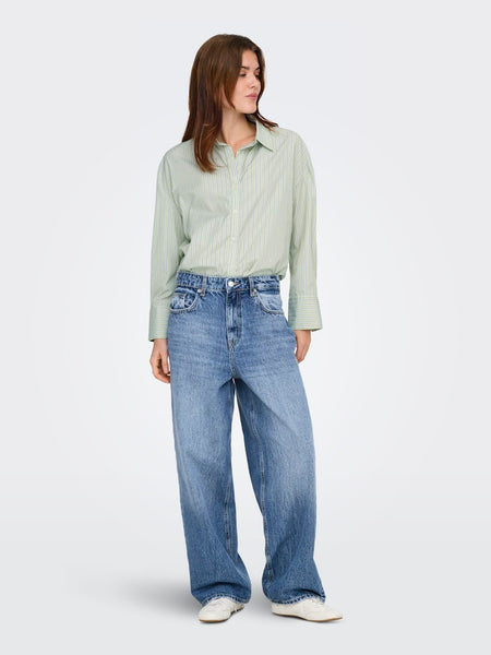 ONLY Striped Shirt in Green