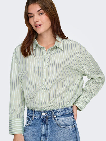ONLY Striped Shirt in Green
