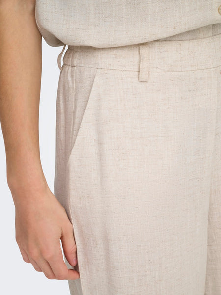 ONLY Linen Blend Culottes in Beige
