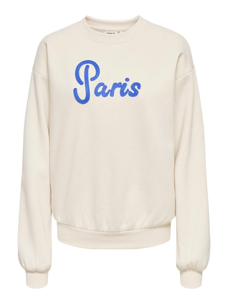 ONLY "Paris" Sweatshirt in Cream