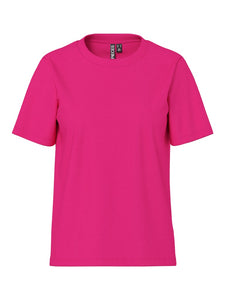 PIECES Plain T-Shirt in Beetroot