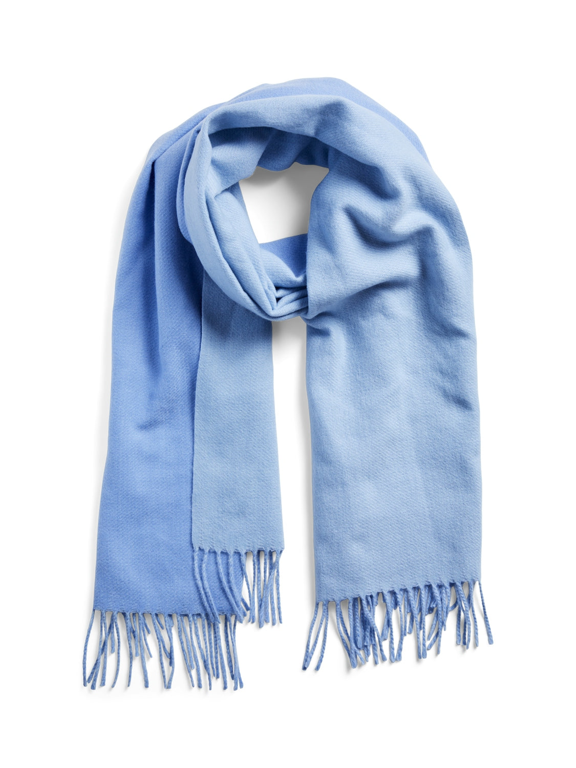 Pieces Two Toned Knit Scarf in Blue