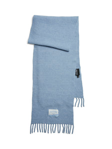 Pieces Long Knitted "Alpine" Scarf in Blue