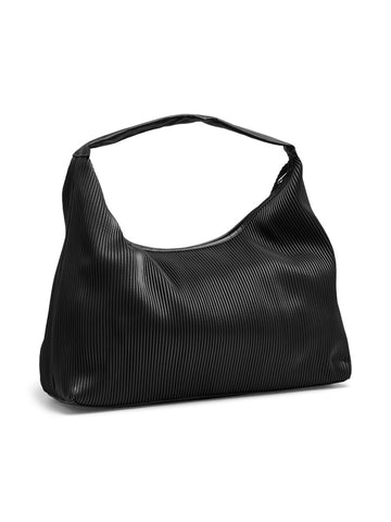 Pieces Textured Shoulder Bag in Black