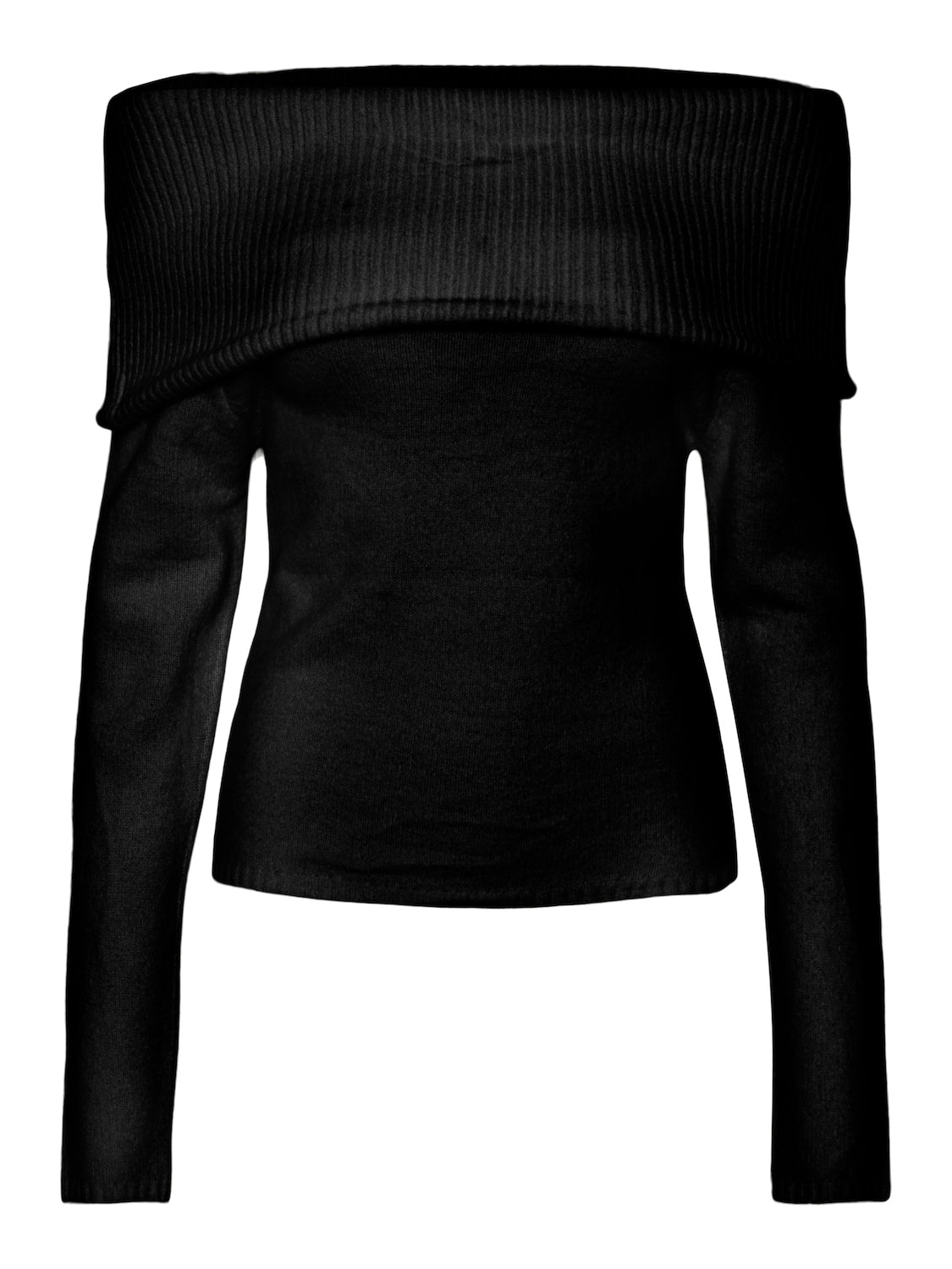 Pieces Off Shoulder Jumper in Black