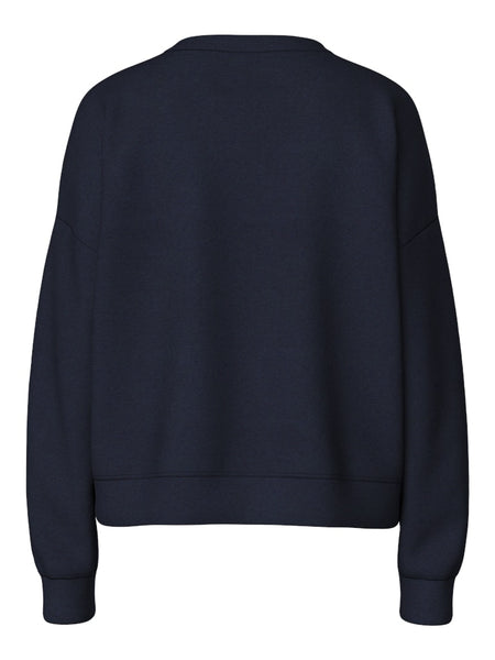 Pieces Round Neck Sweatshirt in Navy