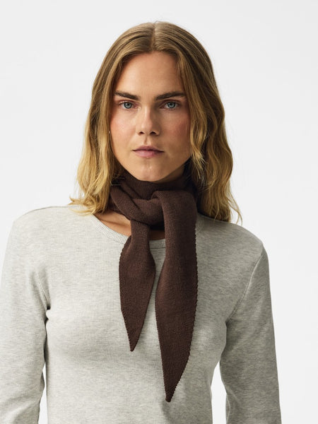 PIECES Solid Colour Triangle Scarf