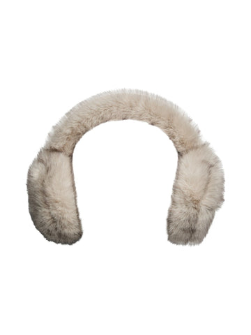 PIECES Faux Fur Earmuffs in Beige