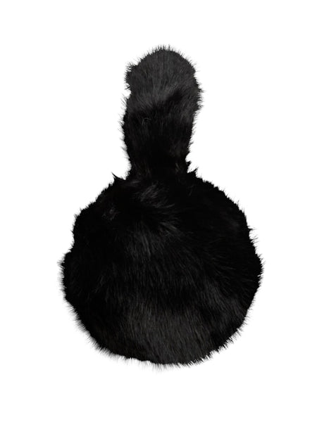 PIECES Faux Fur Earmuffs in Black