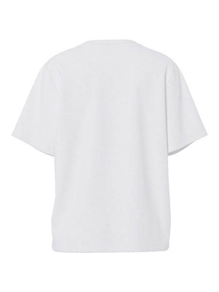 PIECES "Dinner Vibes" T-Shirt in White