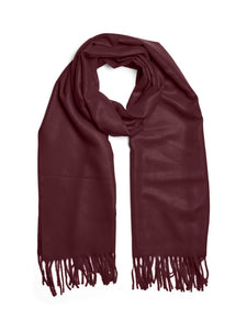 PIECES Long Knit Scarf in Burgundy