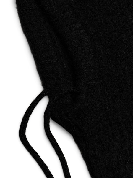 PIECES Knitted Balaclava in Black