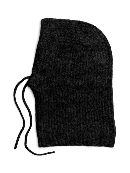 PIECES Knitted Balaclava in Black