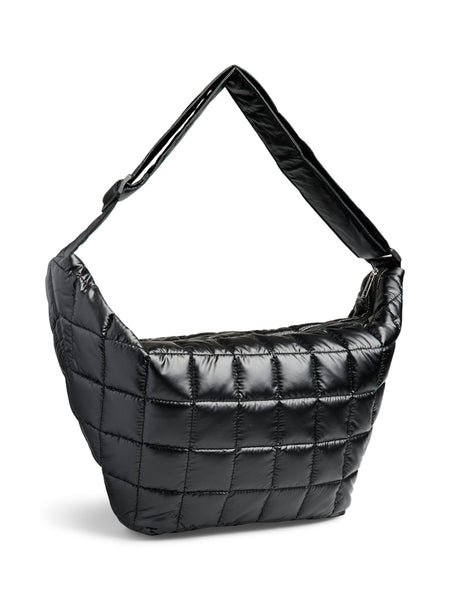 PIECES Large Coated Bum Bag in Black