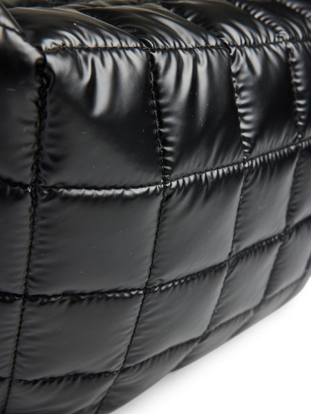 PIECES Large Coated Bum Bag in Black